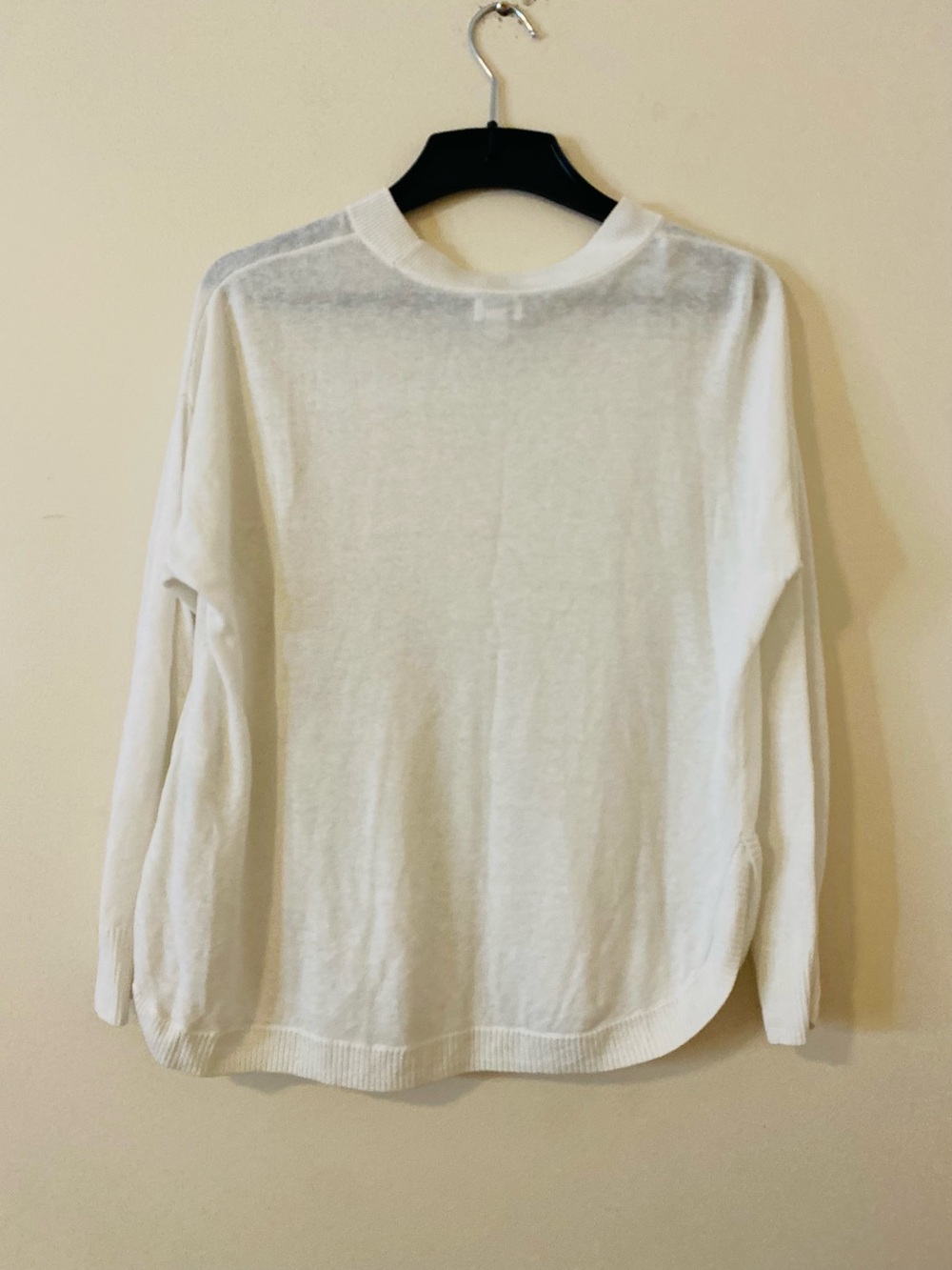J. Crew linen blend white minimalist Crewneck Sweater - Picture 5 of 7
